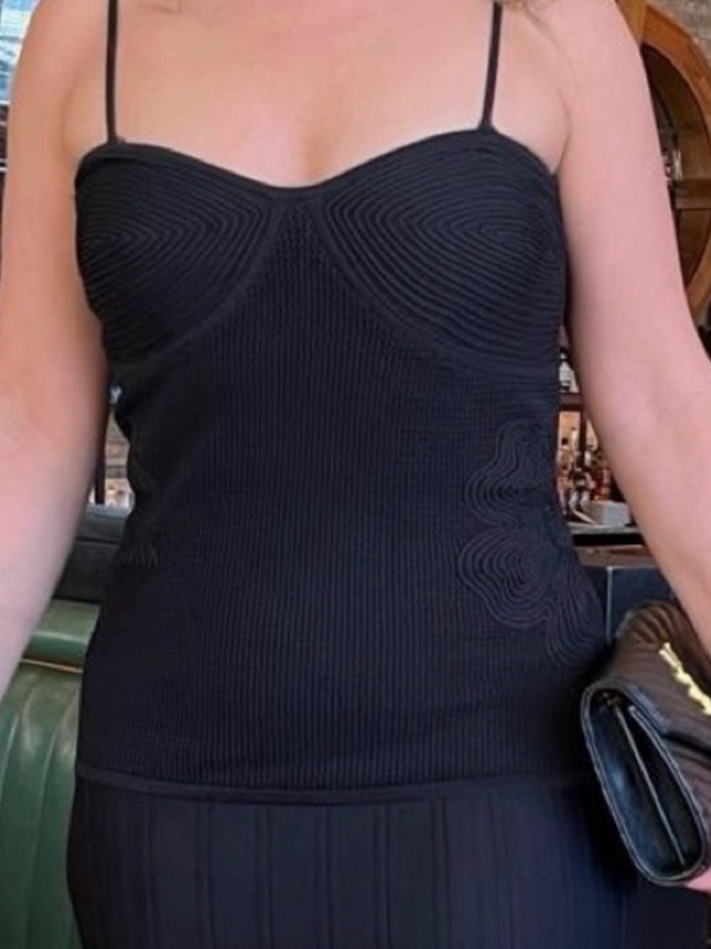 New Camila Coelho Strapless Black Knit Maxi Dress - Picture 5 of 9